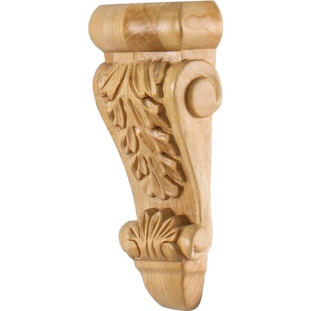 Hardware Resources 2-3/4" Wx1-3/8"Dx6"H Maple Low-profile Acanthus Corbel CORK-1MP